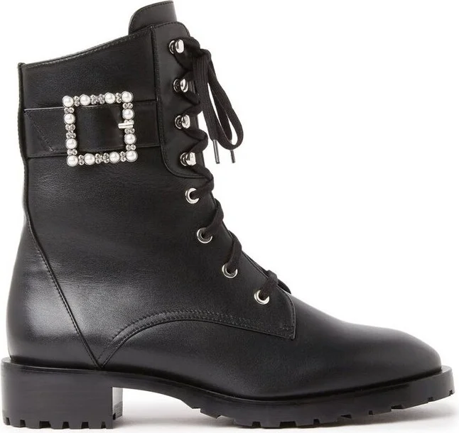 Stuart Weitzman Pearl Buckled Boots