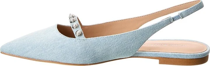 Stuart Weitzman Pearl Denim Slingback Flat - Image 2