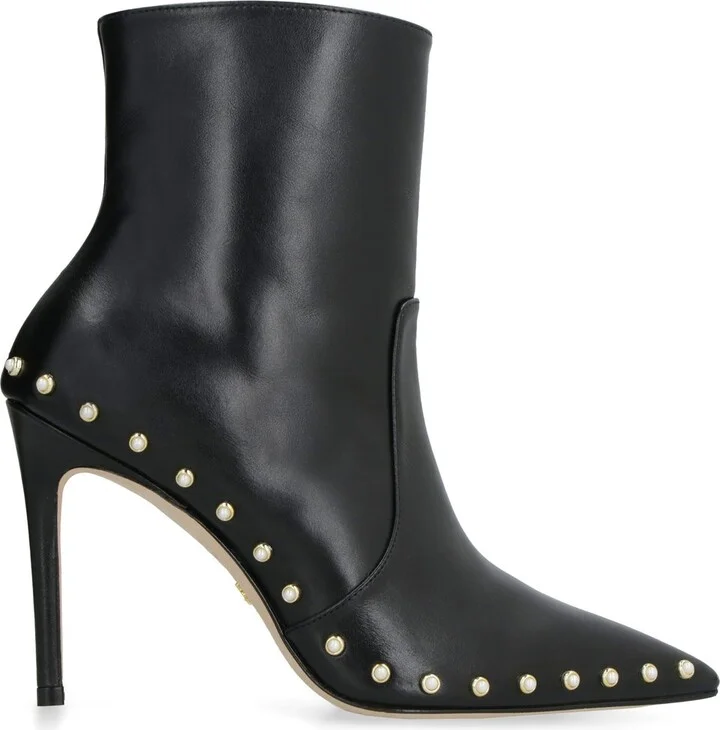 Stuart Weitzman Pearl Detailed Pointed Toe Boots