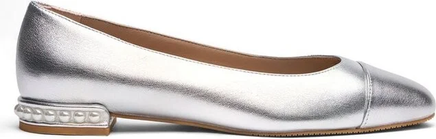 Stuart Weitzman Pearl-Embellished Ballet Flats