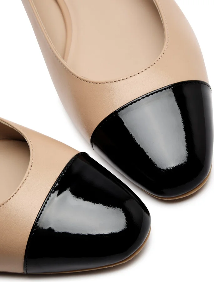 Stuart Weitzman Pearl-embellished Leather Ballet Flats - Image 3