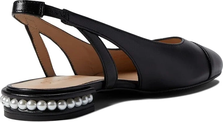 Stuart Weitzman Pearl Slingback Women's Shoes Black : 6 B, Leather - Image 4