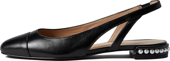 Stuart Weitzman Pearl Slingback Women's Shoes Black : 6 B, Leather - Image 5