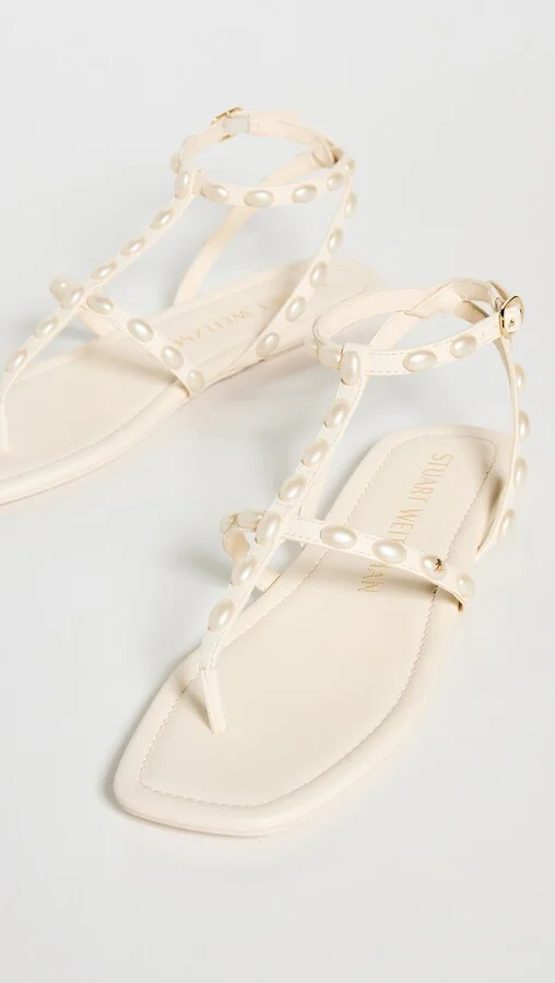 Stuart Weitzman Pearlita Flat Sandals - Image 3
