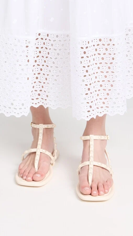 Stuart Weitzman Pearlita Flat Sandals - Image 4