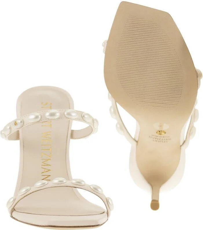 Stuart Weitzman Pearlita - Sandal With Pearls - Image 5