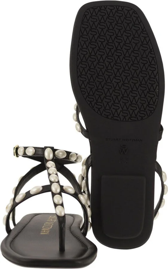 Stuart Weitzman Pearlita - Thong Sandal With Pearls - Image 5
