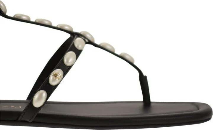Stuart Weitzman Pearlita - Thong Sandal With Pearls - Image 6