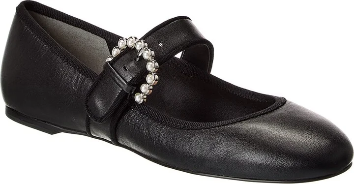 Stuart Weitzman Piper Leather Ballet Flat