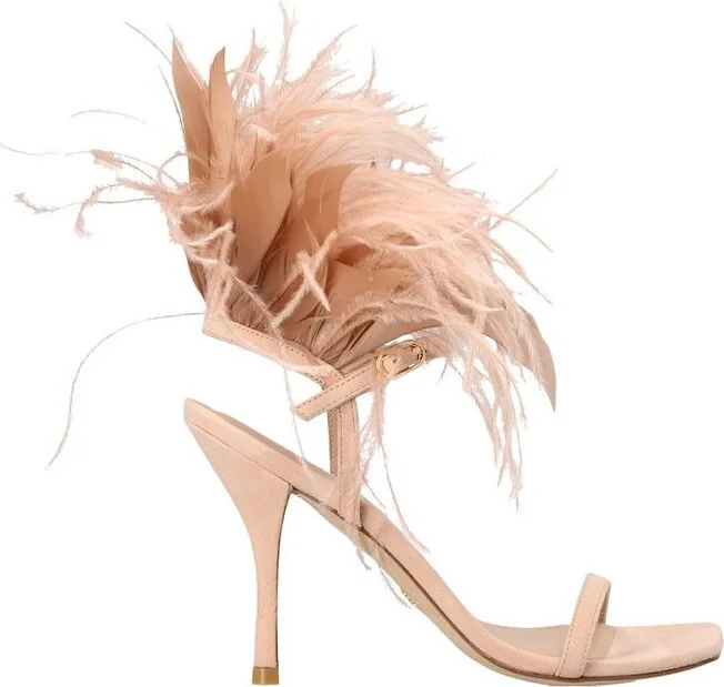 Stuart Weitzman Plume Heeled Sandals