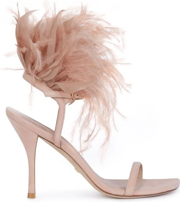 Stuart Weitzman Plume Heeled Sandals
