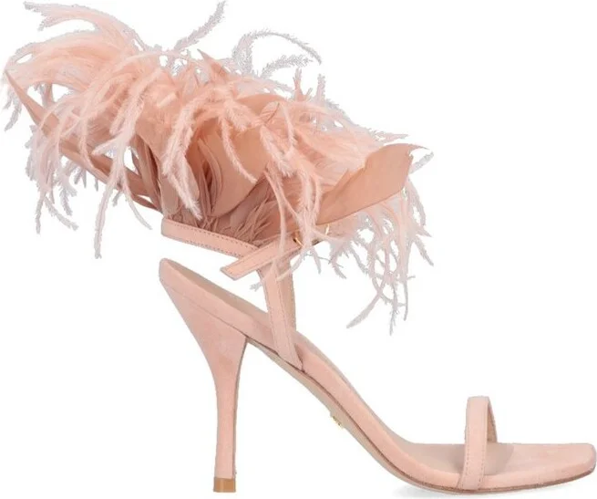 Stuart Weitzman Plume Heeled Sandals