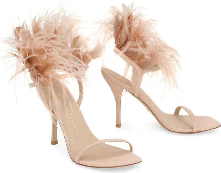 Stuart Weitzman Plume Suede Sandals - Image 3