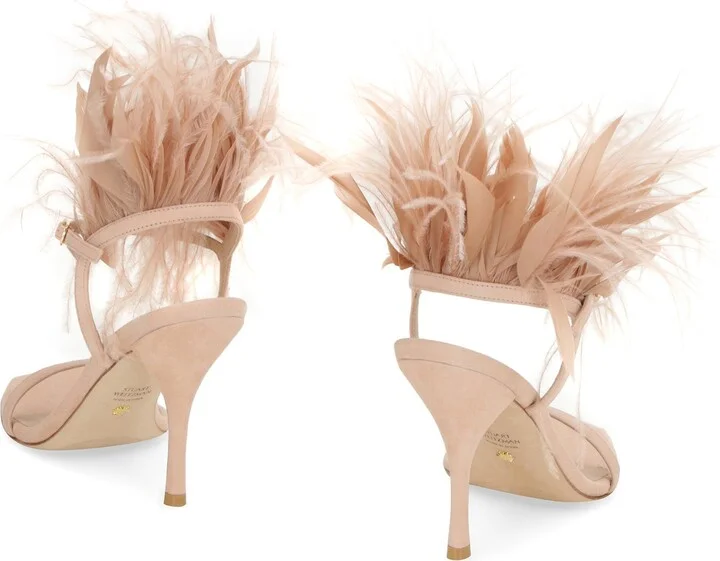 Stuart Weitzman Plume Suede Sandals - Image 4