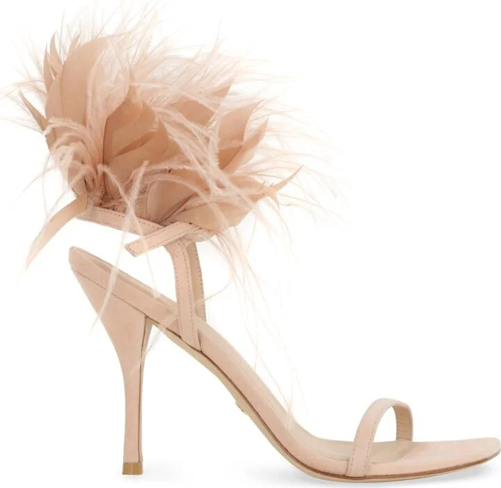 Stuart Weitzman Plume Suede Sandals