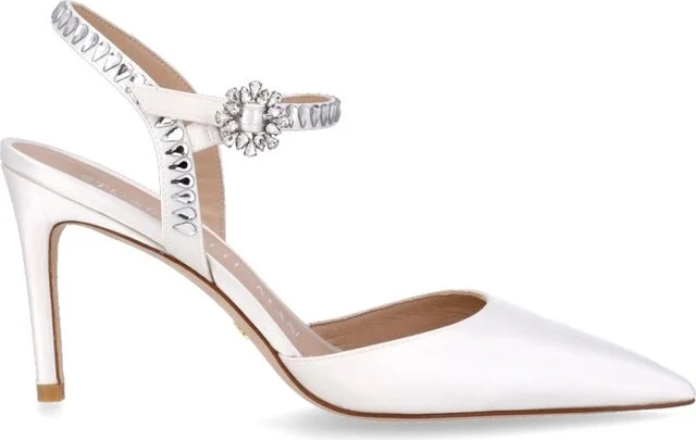 Stuart Weitzman Pointed-Toe Ankle Strapped Pumps