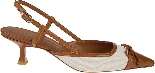 Stuart Weitzman Pointed Toe Slingback Sandals