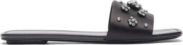 Stuart Weitzman Poppy Embellished Flat Slides