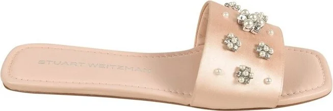 Stuart Weitzman Poppy Embellished Slides