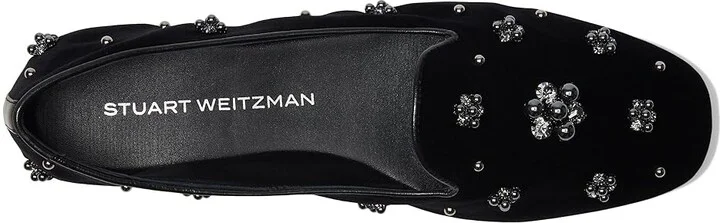 Stuart Weitzman Poppy Loafers Women's Flat Shoes Black/Graphite/Blac : 11 M, Cotton/Leather/Rubber - Image 2