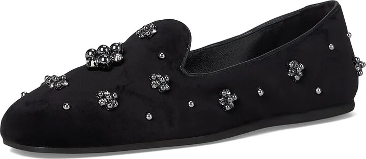 Stuart Weitzman Poppy Loafers Women's Flat Shoes Black/Graphite/Blac : 11 M, Cotton/Leather/Rubber - Image 5