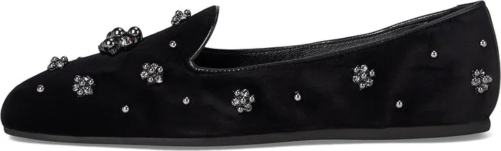 Stuart Weitzman Poppy Loafers Women's Flat Shoes Black/Graphite/Blac : 11 M, Cotton/Leather/Rubber - Image 6