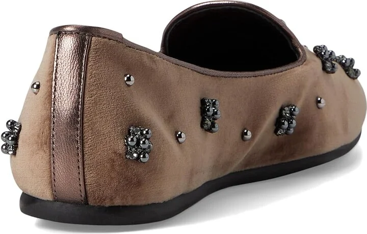 Stuart Weitzman Poppy Loafers Women's Flat Shoes Taupe/Graphite/Black : 5.5 M, Cotton/Leather/Rubber - Image 4