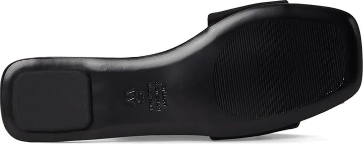 Stuart Weitzman POPPY SLIDE Women's Sandals Black/Silver Shade/Gray : 5 M, Leather - Image 3