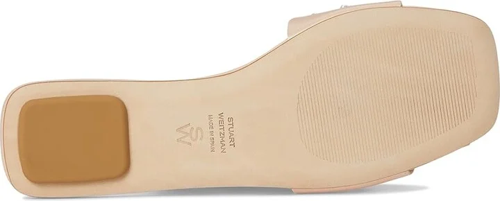 Stuart Weitzman POPPY SLIDE Women's Sandals Black/Silver Shade/Gray : 5 M, Leather - Image 9