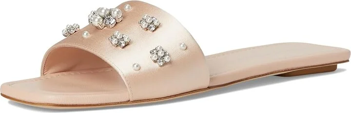 Stuart Weitzman POPPY SLIDE Women's Sandals Black/Silver Shade/Gray : 5 M, Leather - Image 11