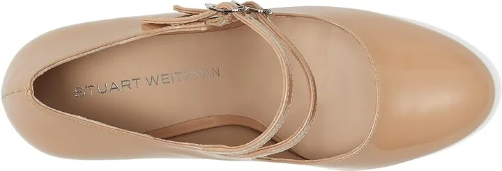 Stuart Weitzman Posh 85 Mary Jane High Women's Heels Adobe : 8 M, Leather - Image 2