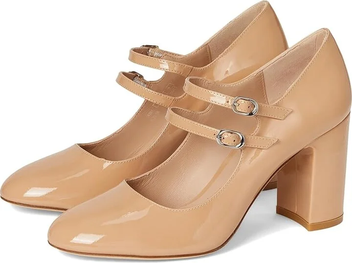 Stuart Weitzman Posh 85 Mary Jane High Women's Heels Adobe : 8 M, Leather