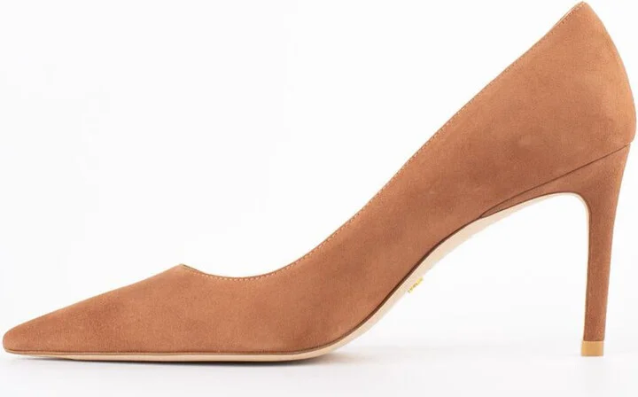 Stuart Weitzman Powder Suede Pumps - Image 3