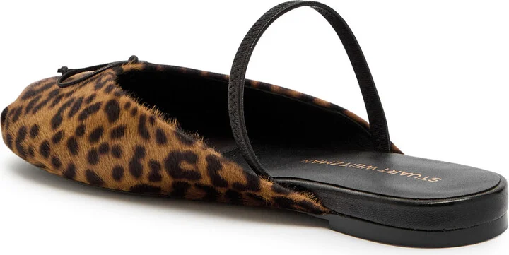 Stuart Weitzman Prima Leopard-print Calf-hair Ballet Mules - Image 2