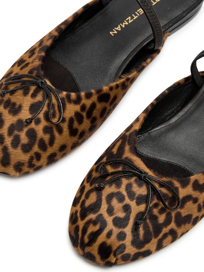 Stuart Weitzman Prima Leopard-print Calf-hair Ballet Mules - Image 3