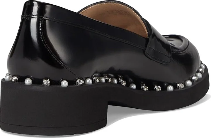 Stuart Weitzman Reverie Loafers Women's Flat Shoes Black : 7.5 M, Leather/Vinyl - Image 4
