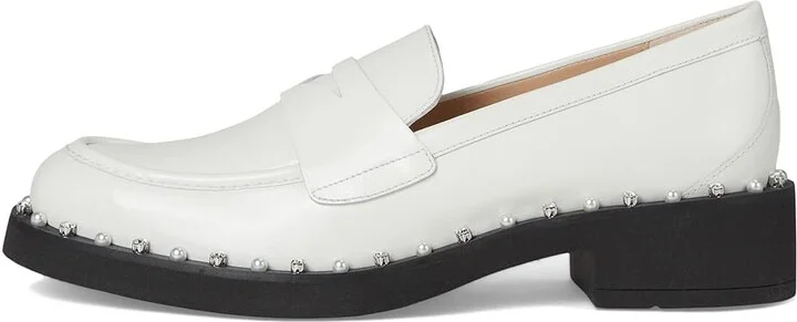 Stuart Weitzman Reverie Loafers Women's Flat Shoes White : 11 M, Leather/Vinyl - Image 6