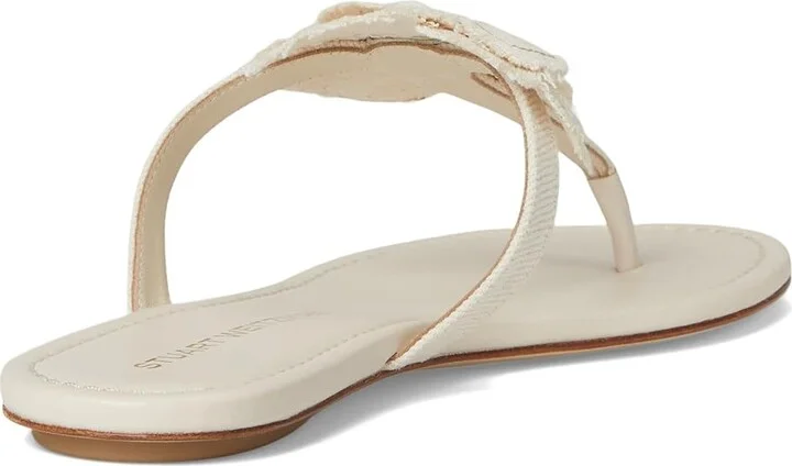 Stuart Weitzman Rio T-strap Sandals Women's Shoes Linen : 9 M, Textile - Image 4