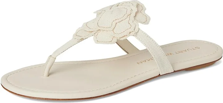 Stuart Weitzman Rio T-strap Sandals Women's Shoes Linen : 9 M, Textile - Image 5