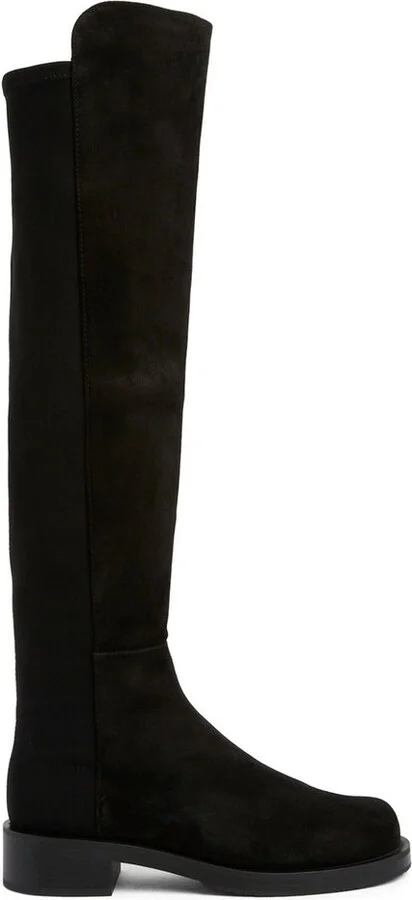 Stuart Weitzman Round Toe Panelled Boots