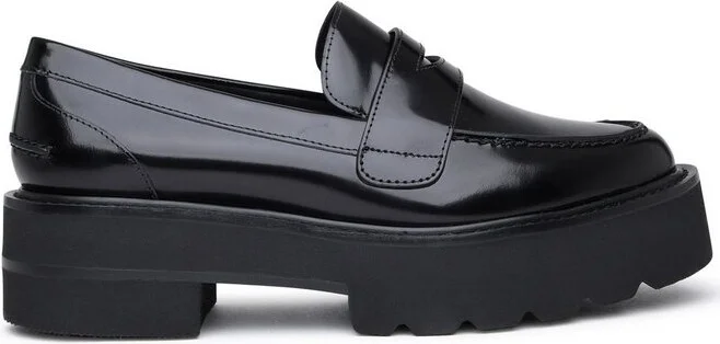 Stuart Weitzman Round-Toe Slip-On Loafers