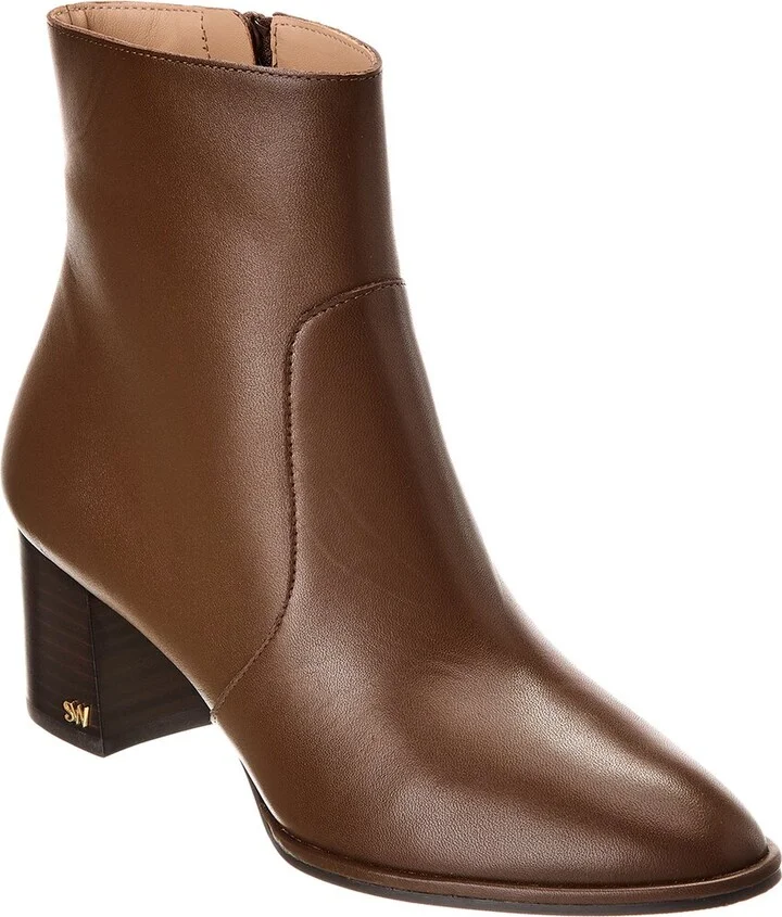 Stuart Weitzman Ryland 60 Zip Leather Booties