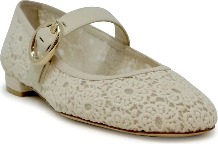 Stuart Weitzman Sk921 Ivory Lace Arabella Mary Jane Shoes - Image 2