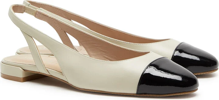 Stuart Weitzman Sleek Leather Slingback Flats - Image 2