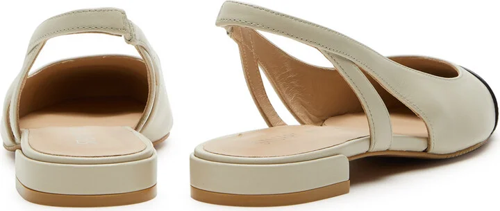 Stuart Weitzman Sleek Leather Slingback Flats - Image 3