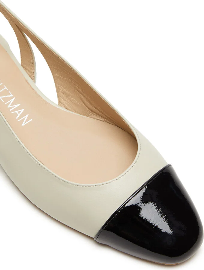 Stuart Weitzman Sleek Leather Slingback Flats - Image 4