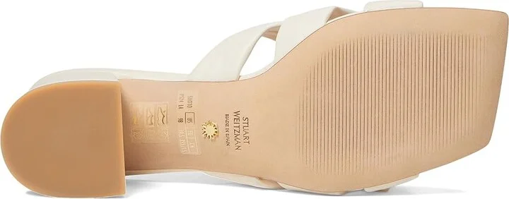 Stuart Weitzman Sofia 45 Slide High Women's Heels Seashell : 6 M, Leather - Image 3