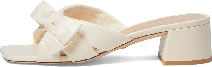 Stuart Weitzman Sofia 45 Slide High Women's Heels Seashell : 6 M, Leather - Image 5