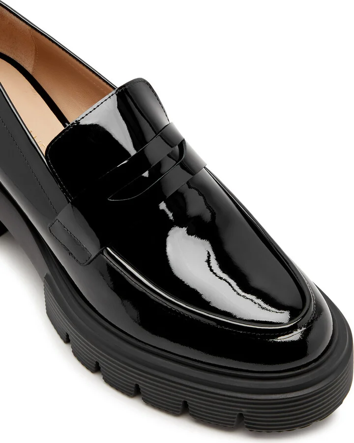 Stuart Weitzman Soho 75 Patent Leather Loafers - Image 4