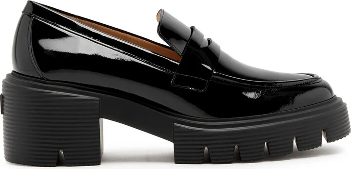 Stuart Weitzman Soho 75 Patent Leather Loafers